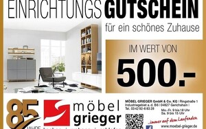 Einkaufsgutschein bei Möbel Grieger im Wert von 500 €